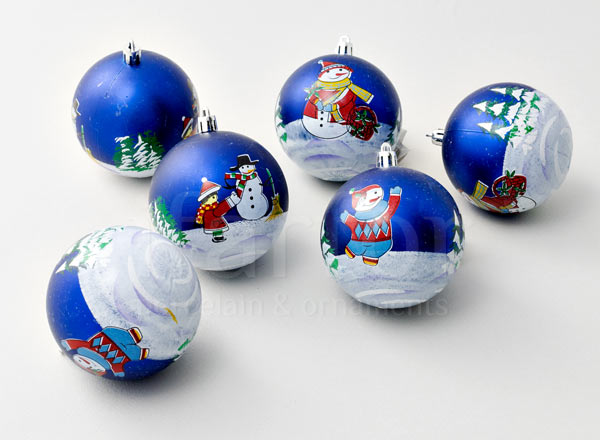 Set of Christmas tree toys Snowmen Christmas ball