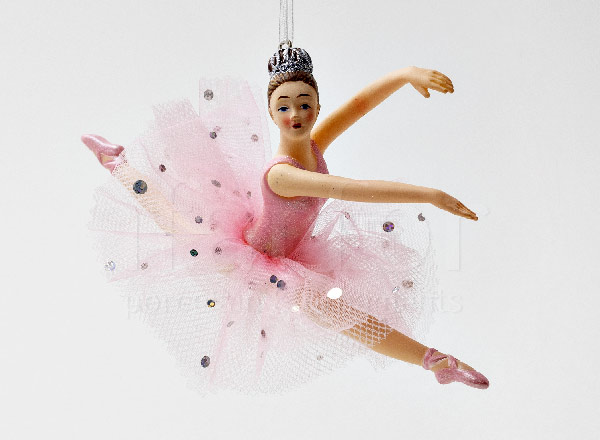 Christmas tree toy Ballerina in a pink dress
