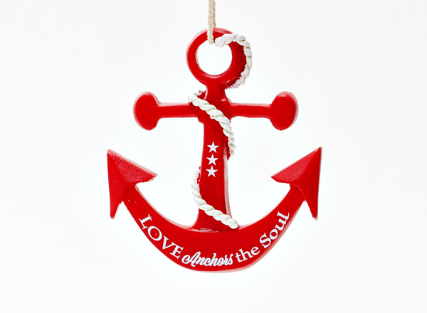 Christmas tree toy Anchor red