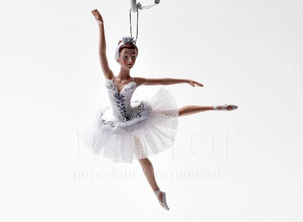 Christmas tree toy Ballerina White Swan