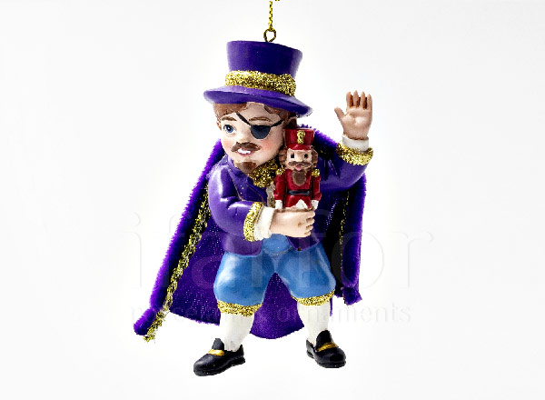 Christmas tree toy Childrens ballet. Drosselmeyer in a blue jacket