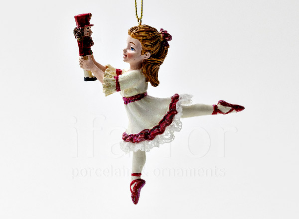 Christmas tree toy Childrens ballet. Clara with the nutcracker