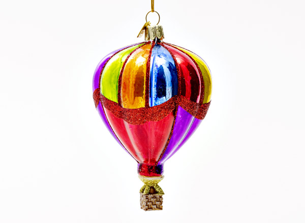 Елочная игрушка Воздушный шар Красочный полет