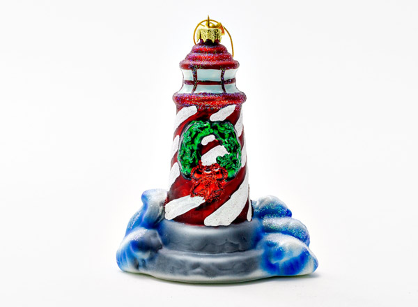 Christmas tree toy Lighthouse striped red