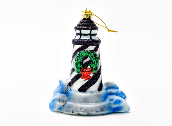 Christmas tree toy Lighthouse striped black