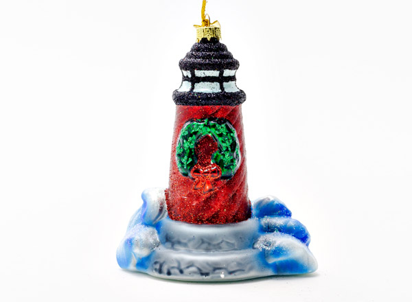 Christmas tree toy Lighthouse red