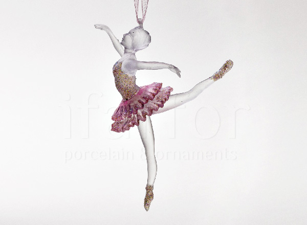 Christmas tree toy Ballerina in pink 2