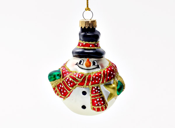 Christmas tree toy Snowman with black hat
