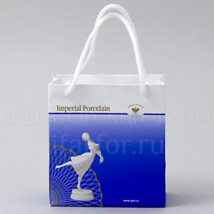 Бумажный пакет М / Р с балериной (24*30*14)