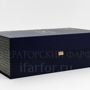 Подарочная упаковка для сервиза Синий Короб на магнитах