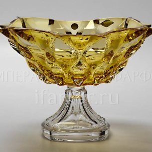 Ваза для фруктов на ножке Золотистый BOHEMIA TREASURY