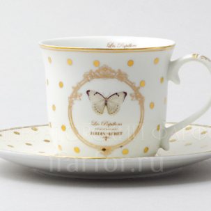 Чашка с блюдцем в подарочной коробке Бабочки 1/2