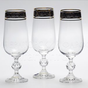 Набор бокалов для шампанского Цветочный орнамент 6/6 Клаудиа STERNA