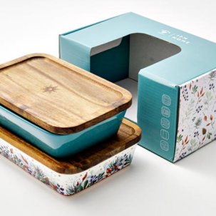 Набор прямоугольных форм для запекания Календа зеленый 2/4 Стандартная