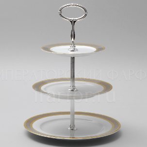 Этажерка Широкий кант платина золото Опал