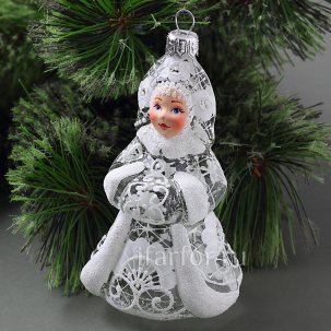 Елочная игрушка Ариэль Снегурочка Морозные узоры