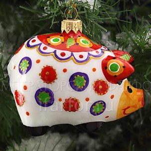 Елочная игрушка Поросенок Веселый переполох