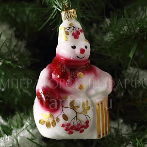 Елочная игрушка Снеговик Зимняя ягода