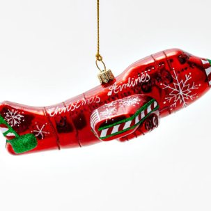 Елочная игрушка Рождественский самолет