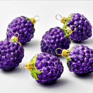 Елочная игрушка Ежевика в банке (6шт.)