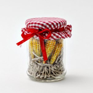 Елочная игрушка Кукуруза в банке