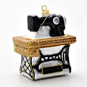 Елочная игрушка Швейная машина Черная