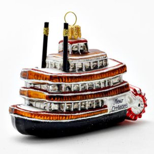 Елочная игрушка Пароход