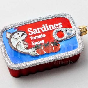 Елочная игрушка Банка сардин 60 x 110 мм.