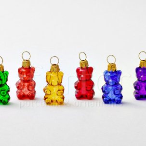 Набор елочных игрушек Шесть леденцовых мишек