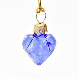 Елочная игрушка Леденцовое сердечко (синее)