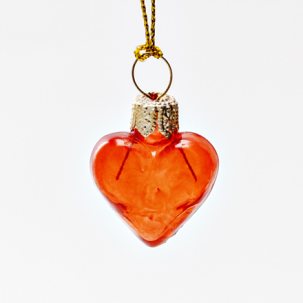Елочная игрушка Леденцовое сердечко (красное)