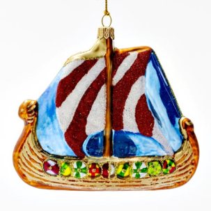 Елочная игрушка Лодка викингов