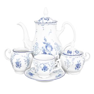 Сервиз кофейный Бернадотт Синие розы 6/15