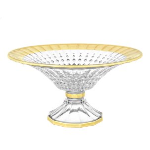 Ваза для фруктов Прозрачный с золотом Lady Diamond 360 x 20 мм.