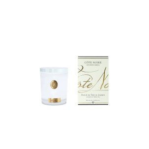 Свеча ароматическая Белый с золотом Jasmine Flower Tea 80 x 125 мм.