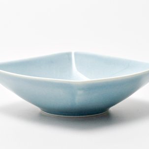 Салатник квадратный Акварель (голубой) Принц