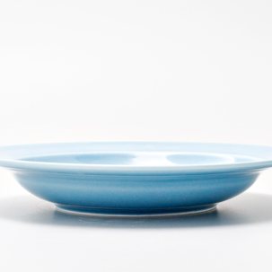 Тарелка глубокая Акварель (голубой)