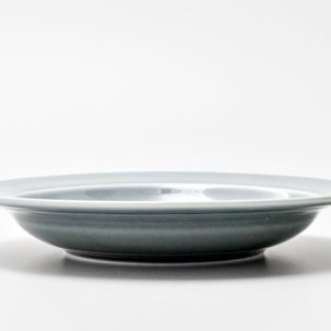 Тарелка глубокая Акварель (темно-серый)