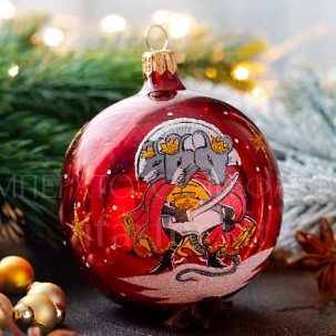 Елочная игрушка Шар Мышиный король