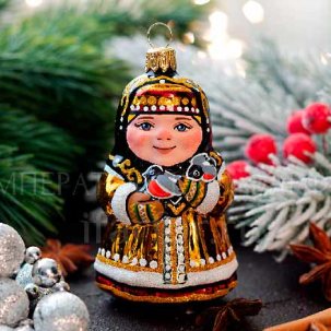 Елочная игрушка Девочка Зима Времена года