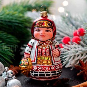Елочная игрушка Девочка Осень Времена года