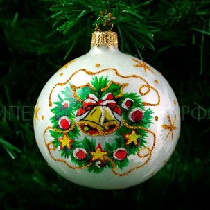 Елочная игрушка Шар Рождественский венок