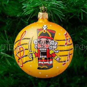 Елочная игрушка Шар Щелкунчик