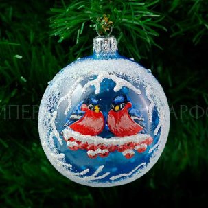 Елочная игрушка Шар Снегири