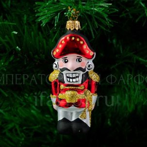Елочная игрушка Щелкунчик Камзол красный