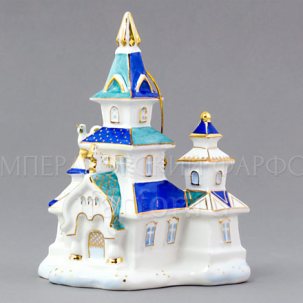 Елочная игрушка Теремок с башенкой