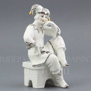 Скульптура Скоморох задумчивый Скоморох задумчивый с графическим рисунком