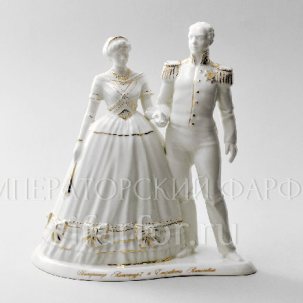 Скульптура Царский выход Война и мир. Царский выход белый с золотом
