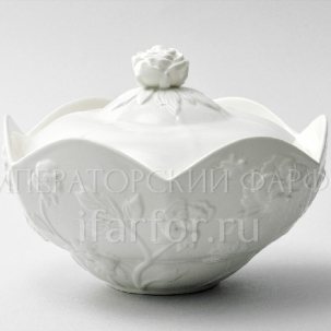 Конфетница Цветочный рельеф Ivory