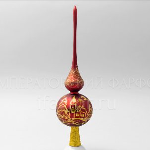 Елочная игрушка Верхушка для елки Красная 350 мм.
